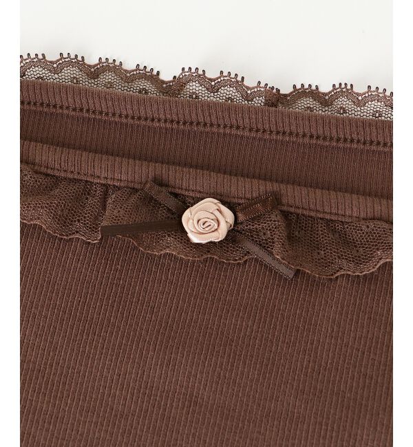 MAJESTICLEGON「レースカーデ&times;リボンインナーセット」|カーディガン|