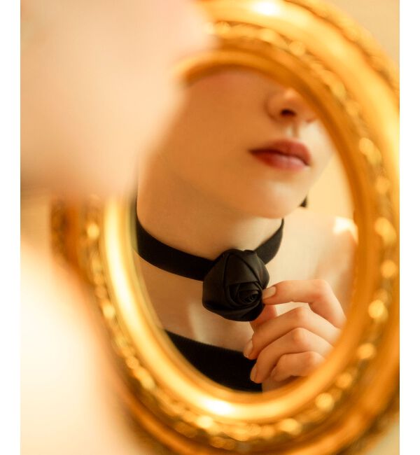 MAJESTICLEGON「フラワーチョーカー付きスウェットワンピ」|ワンピース|