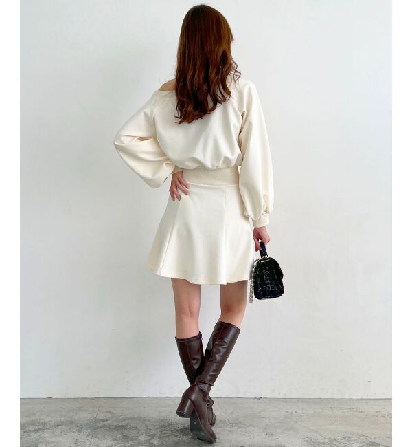 MAJESTICLEGON「フラワーチョーカー付きスウェットワンピ」|ワンピース|