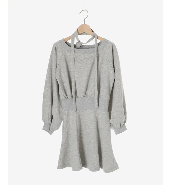 MAJESTICLEGON「フラワーチョーカー付きスウェットワンピ」|ワンピース|