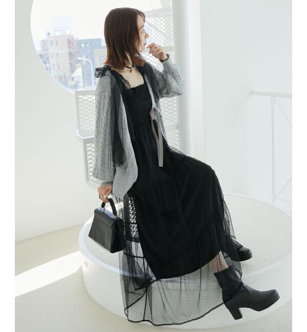  「リボンケーブルニットカーディガン」|カーディガン|