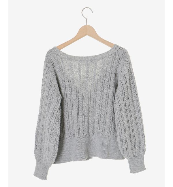  「リボンケーブルニットカーディガン」|カーディガン|