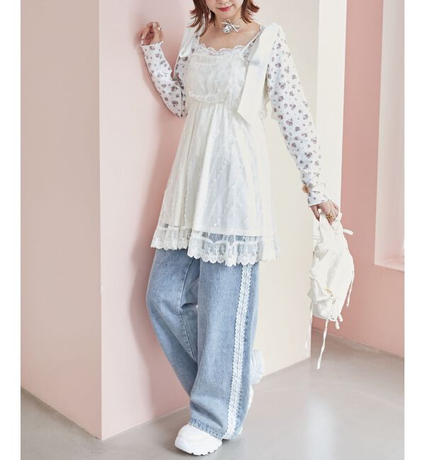  「裾レースドロストビスチェ」|キャミソール|