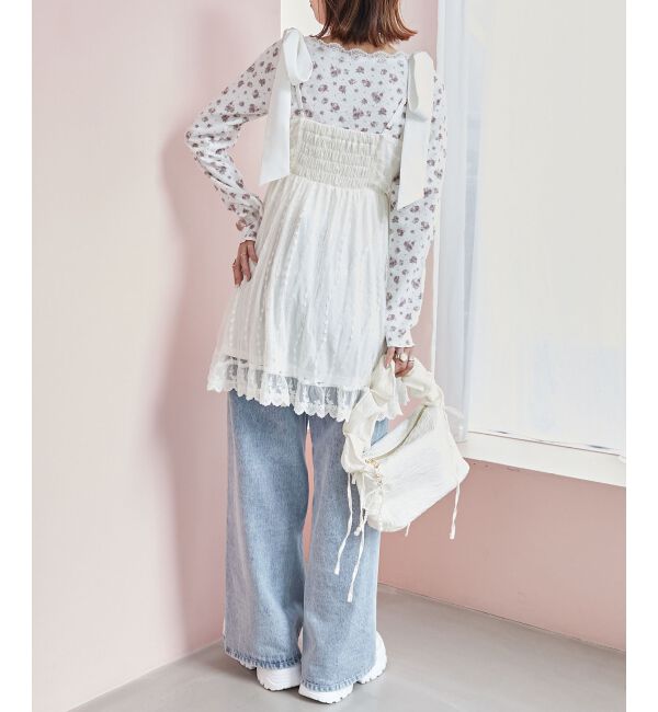  「裾レースドロストビスチェ」|キャミソール|