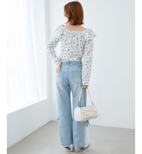 MAJESTICLEGON「前後2wayカットレースフリルトップス」|Tシャツ・カットソー|