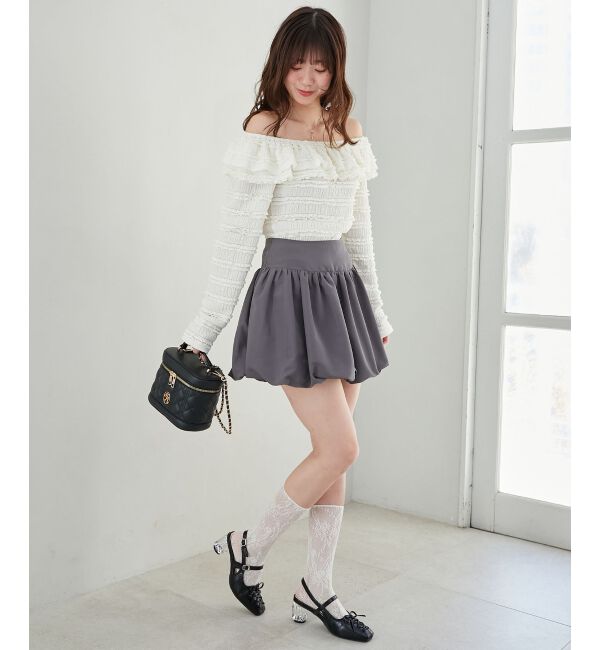 MAJESTICLEGON「前後2wayカットレースフリルトップス」|Tシャツ・カットソー|