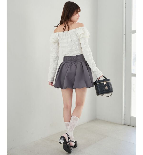 MAJESTICLEGON「前後2wayカットレースフリルトップス」|Tシャツ・カットソー|