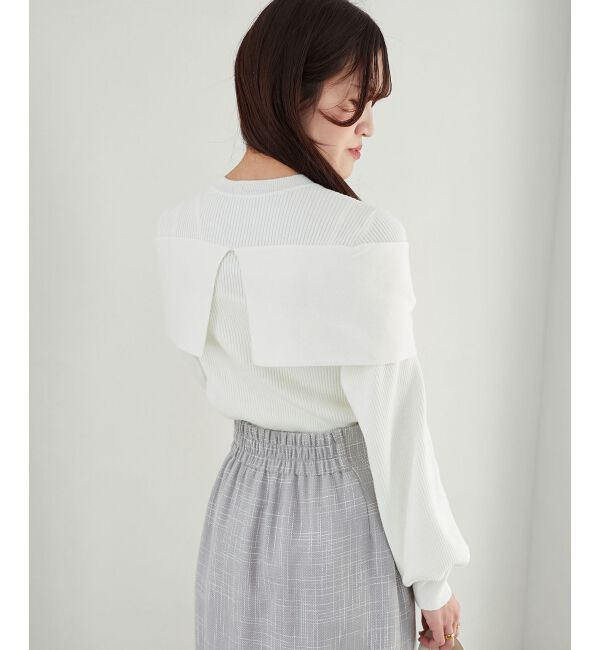 MAJESTICLEGON「リボンビジューニット」|ニット・セーター|