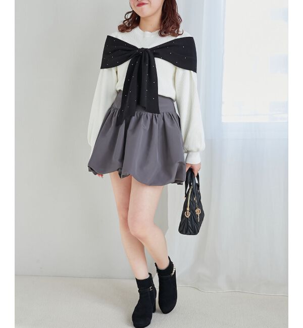 MAJESTICLEGON「リボンビジューニット」|ニット・セーター|