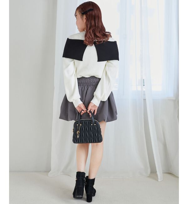 MAJESTICLEGON「リボンビジューニット」|ニット・セーター|