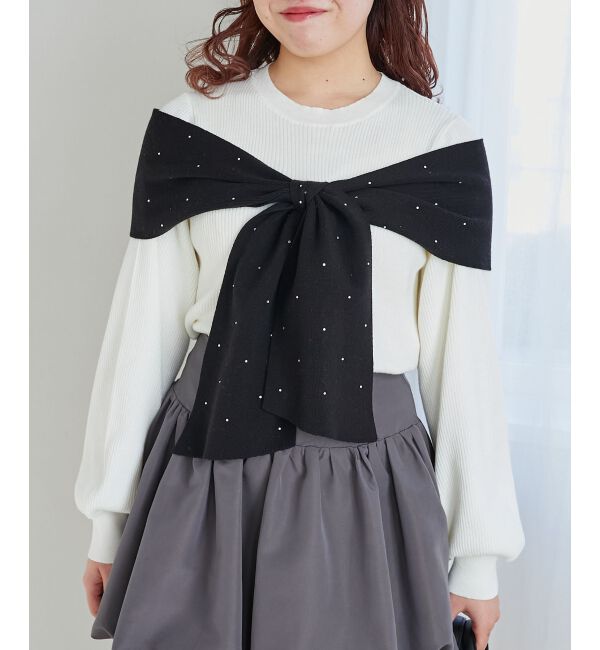 MAJESTICLEGON「リボンビジューニット」|ニット・セーター|