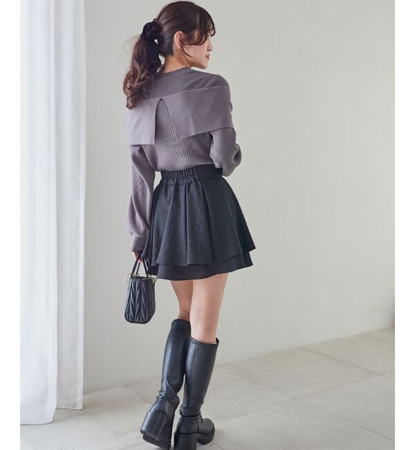 MAJESTICLEGON「リボンビジューニット」|ニット・セーター|