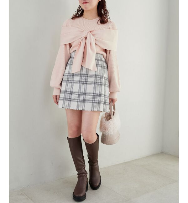 MAJESTICLEGON「リボンビジューニット」|ニット・セーター|