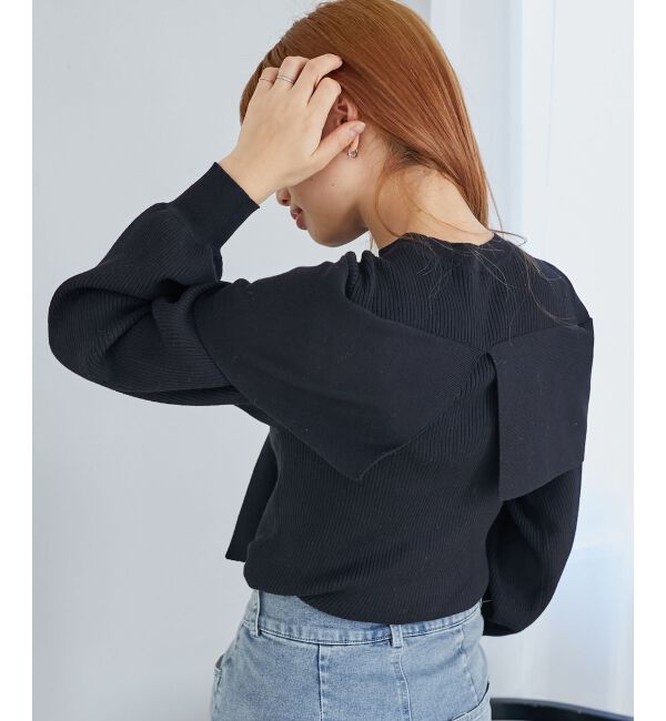 MAJESTICLEGON「リボンビジューニット」|ニット・セーター|