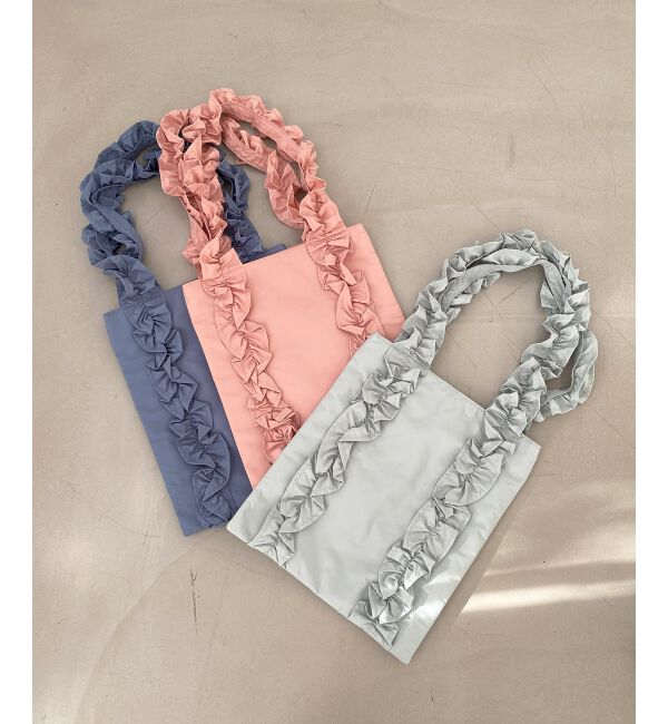 MAJESTICLEGON「ボリュームフリルハンドルトート」|トートバッグ|