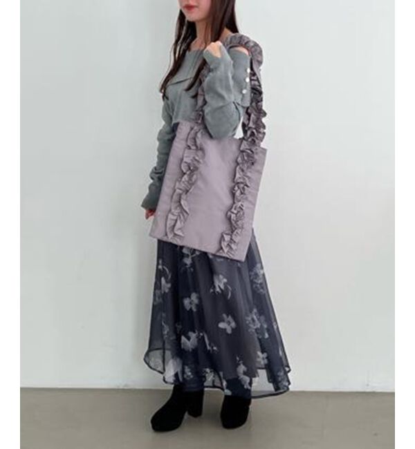 MAJESTICLEGON「ボリュームフリルハンドルトート」|トートバッグ|