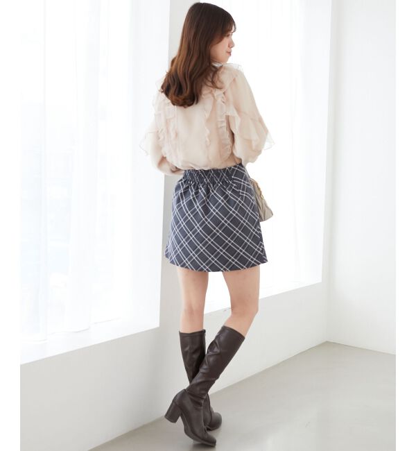 MAJESTICLEGON「襟付きシアーフリルブラウス」|シャツ・ブラウス|