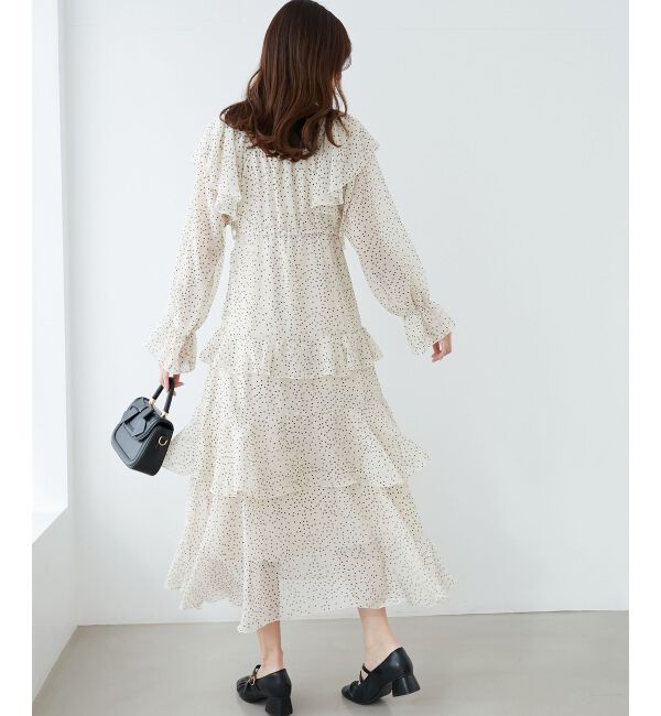 MAJESTICLEGON「エアリーフリルロングワンピース」|ワンピース|