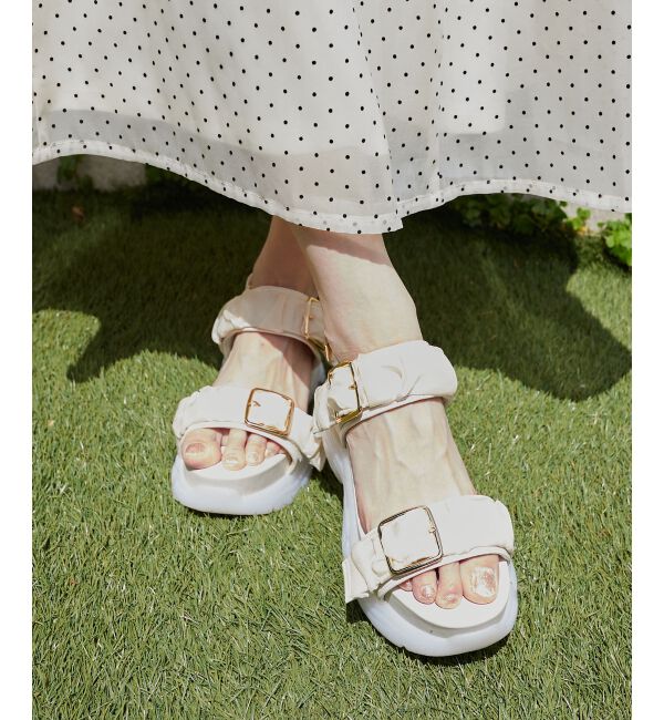  「ジェリーソールギャザースポサン」|サンダル|