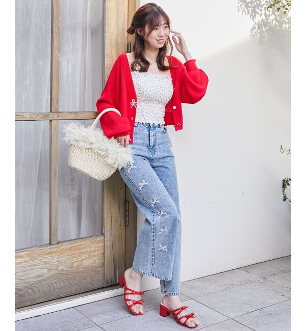  「チャームボタンUVカットカーディガン」|カーディガン|