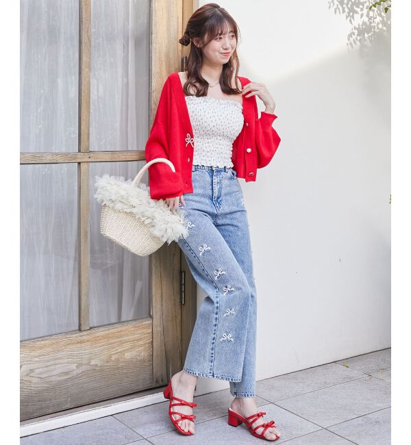  「チャームボタンUVカットカーディガン」|カーディガン|