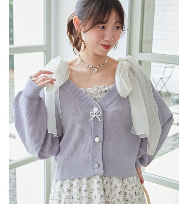 「チャームボタンUVカットカーディガン」|カーディガン|