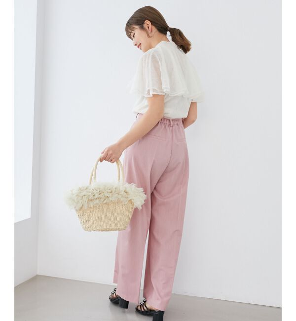  「チュールレースボウタイケープブラウス」|シャツ・ブラウス|