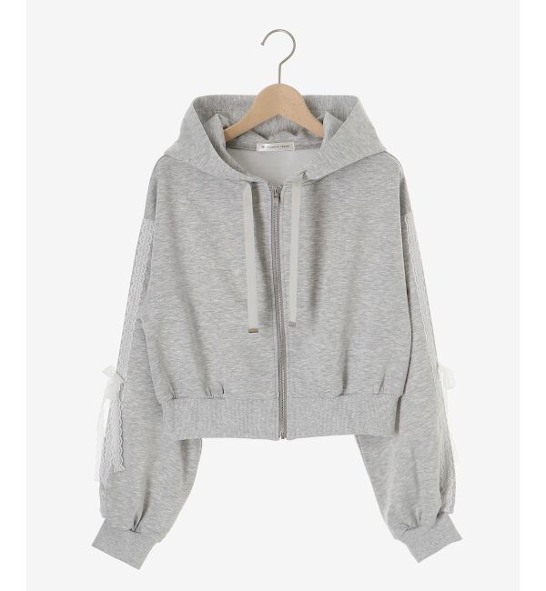  「レースリボンラインパーカー」|パーカー|