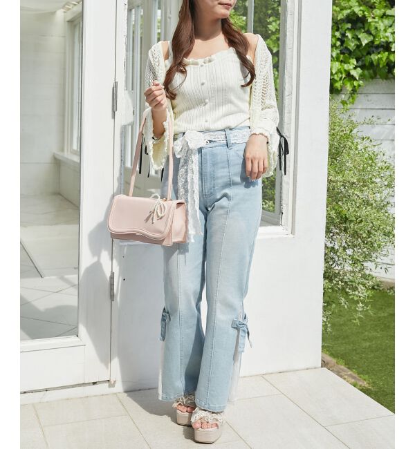  「レーシーパターンキャミセットカーデ」|カーディガン|