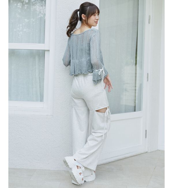  「レーシーパターンキャミセットカーデ」|カーディガン|