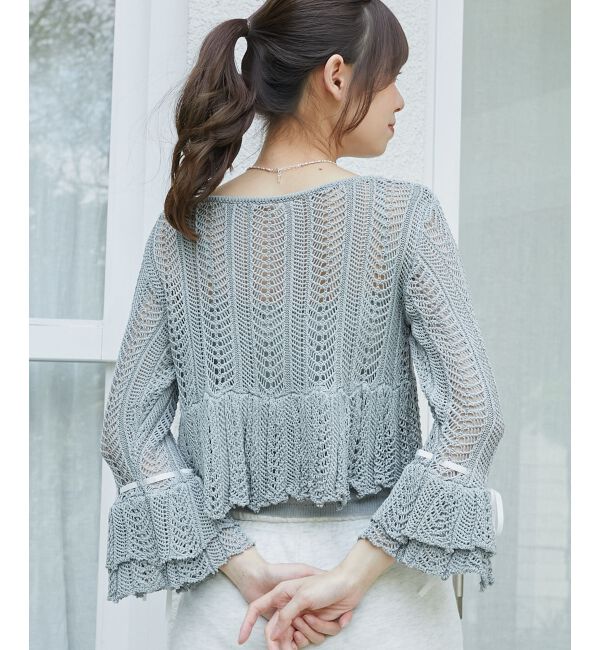  「レーシーパターンキャミセットカーデ」|カーディガン|