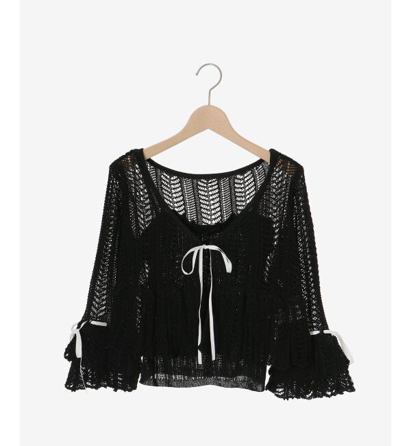  「レーシーパターンキャミセットカーデ」|カーディガン|