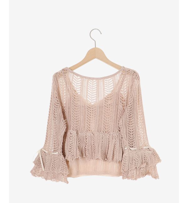  「レーシーパターンキャミセットカーデ」|カーディガン|