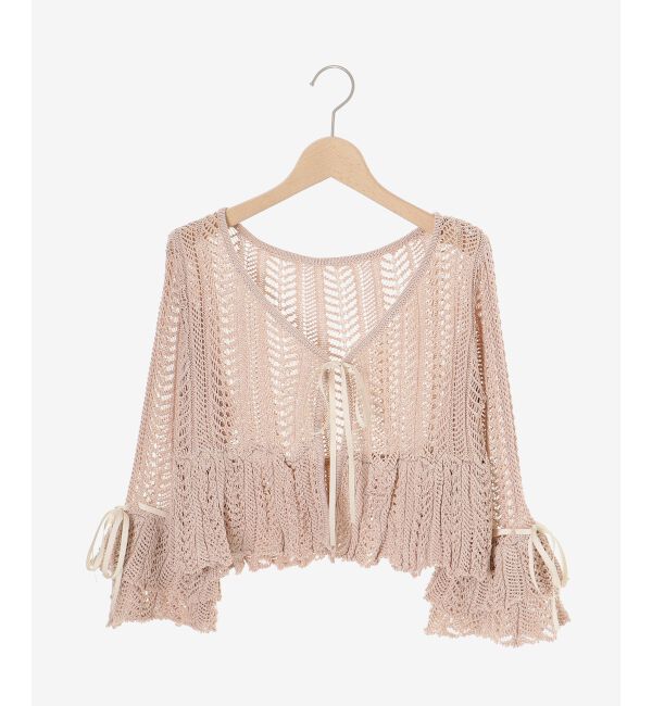  「レーシーパターンキャミセットカーデ」|カーディガン|