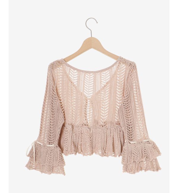  「レーシーパターンキャミセットカーデ」|カーディガン|