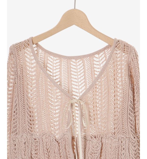  「レーシーパターンキャミセットカーデ」|カーディガン|