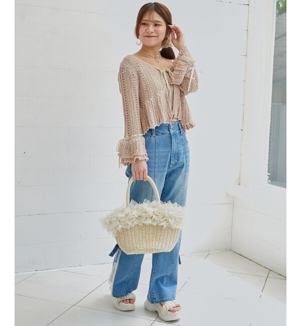  「レーシーパターンキャミセットカーデ」|カーディガン|