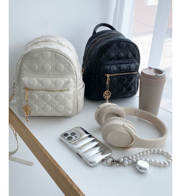  「チャームセットキルティングリュック」|リュック|