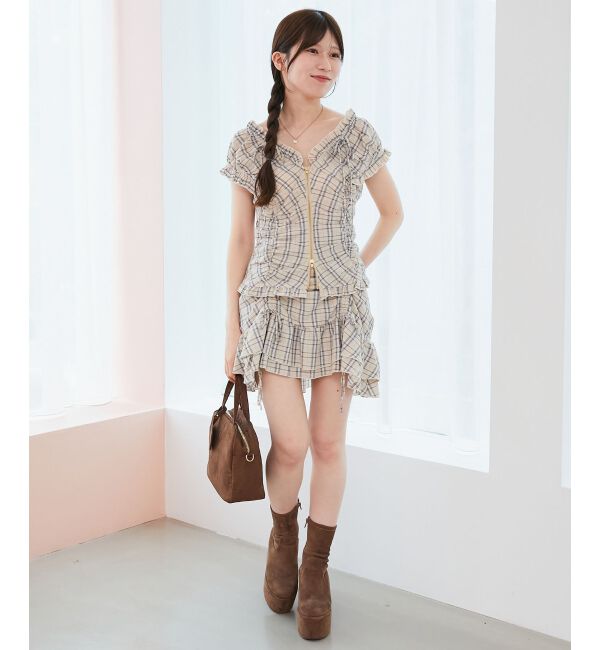  「ガーリーブラウス＆スカパンセット」|ワンピース|