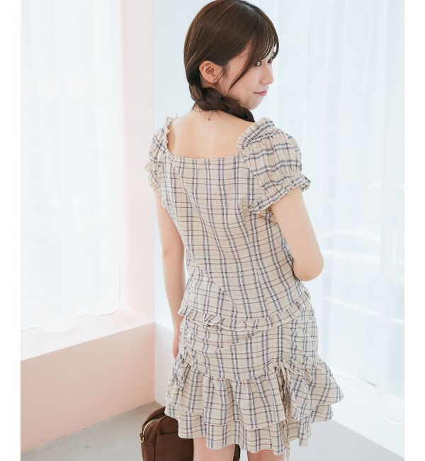  「ガーリーブラウス＆スカパンセット」|ワンピース|