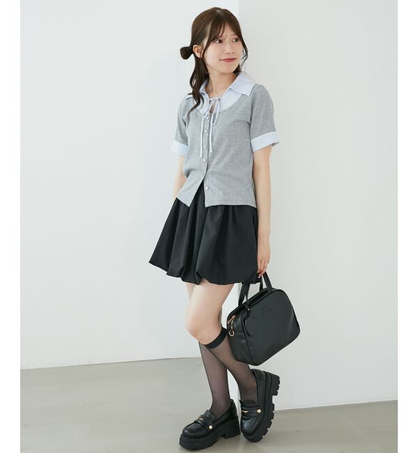  「シャツドッキングカットトップス」|Tシャツ・カットソー|