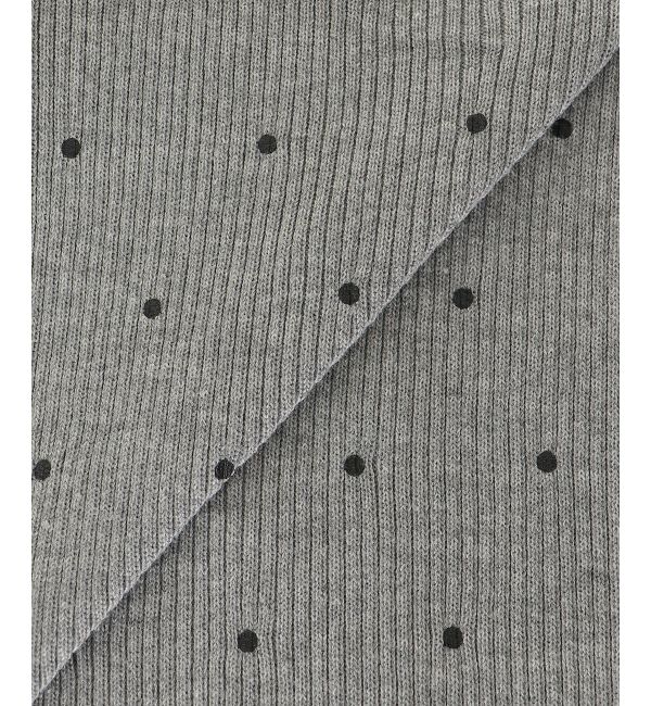  「ドットパターンリブカーディガン」|カーディガン|