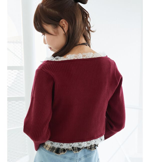  「レースフリルカーディガン」|カーディガン|