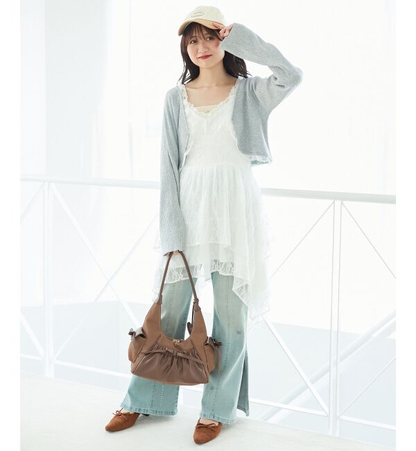  「レースフリルカーディガン」|カーディガン|