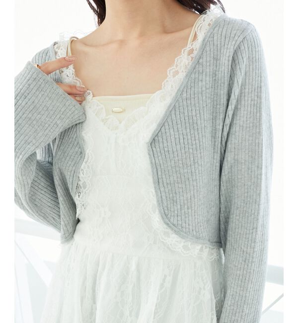  「レースフリルカーディガン」|カーディガン|