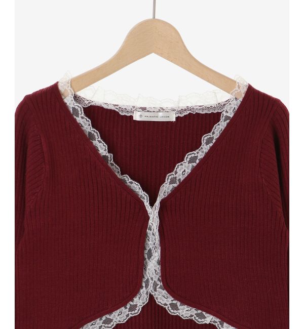  「レースフリルカーディガン」|カーディガン|