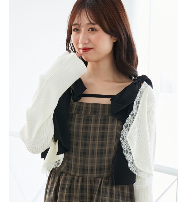  「レースフリルカーディガン」|カーディガン|