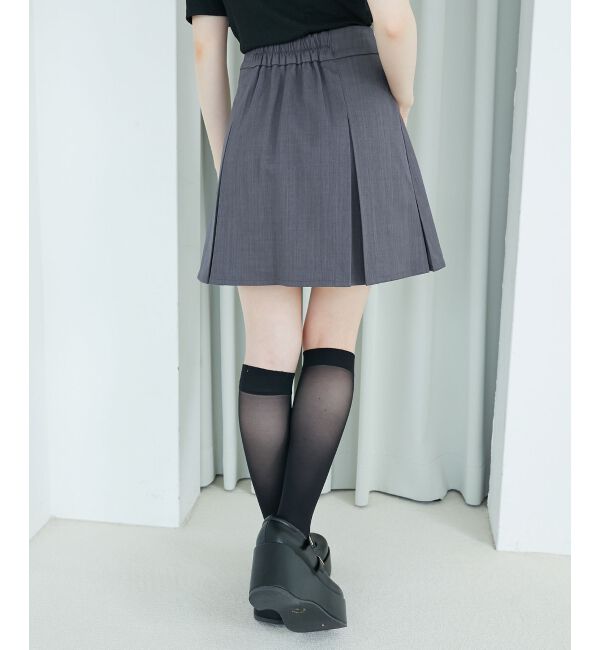  「ゴールドボタンプリーツミニスカパン」|スカート|