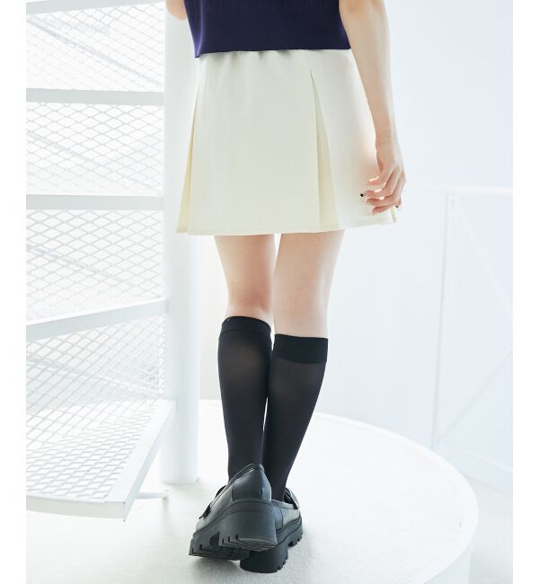  「ゴールドボタンプリーツミニスカパン」|スカート|