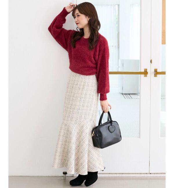  「ツイードマーメイドロングスカート」|スカート|